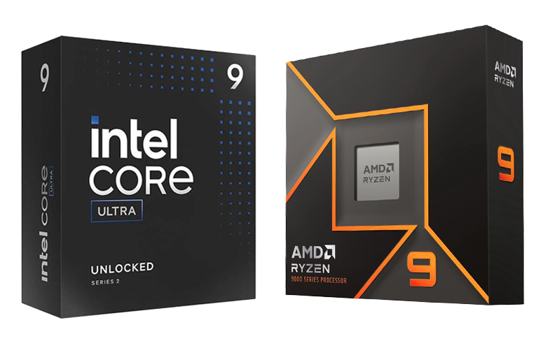 Een Intel Core i9/Ultra 9 en AMD Ryzen 9 processor